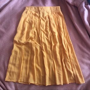 Yellow midi skirt
